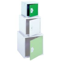 Cube lockers - 305 x 305 x 305mm, green door