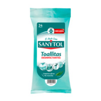 Toallita sanytol multiusos desinfectante 24 unidades