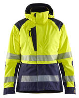 Damen High Vis Shelljacke 4436 High Vis gelb/marineblau