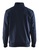 Sweater mit Half Zip 2 farbig dunkel marineblau/schwarz - Rückansicht