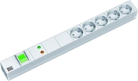 Bachmann 19" PDU Basic, Steckdosenleiste mit Überspannungsschutz + Netz- und Frequenzfilter , 5-fach