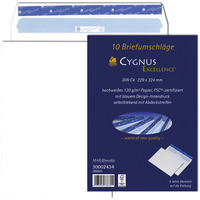 CYGNUS EXCELLENCE Briefumschlag DIN C4, 229 x 324, haftklebend, 120 g/m², 10 St.