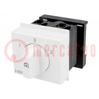 Module: rotary switch; 250VAC; 20A; IP20; for DIN rail mounting