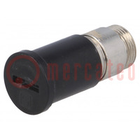 Adapter; cylindrical fuses; 6.3x32mm; 16A; black; 500VAC; UL94V-0