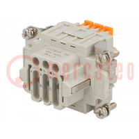 Connector: HDC; female; CDSH; PIN: 9; 9+PE; size 44.27; 10A; 400V