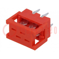 Wire-board; adapter; PIN: 4; IDC,THT; on PCBs,for ribbon cable
