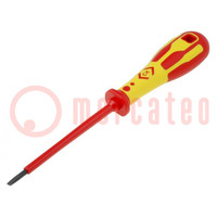 Screwdriver; insulated; slot; 3,5x0,6mm; Blade length: 100mm