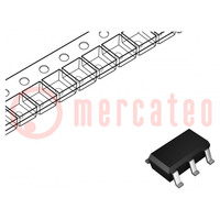 Tranzisztor: P-MOSFET; egysarkú; -20V; -8A; 2,7W; TSOP6