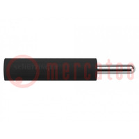 Connector: 4mm banana; socket; 20A; 34.8mm; black; nickel plated