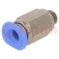 Push-in fitting; straight; -0.95÷10bar; nickel plated brass