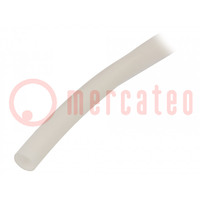 Insulating tube; silicone; natural; Øint: 9mm; Wall thick: 0.7mm