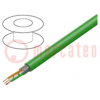 Wire; HELUKAT® 100IND,SF/UTP; 2x2x24AWG; industrial Ethernet; 5e