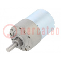 Motor: DC; with gearbox; 12÷24VDC; 3A; Shaft: D spring; 1000rpm