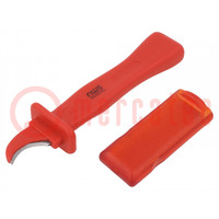 Knife; for electricians; for cables; Tool length: 170mm
