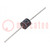 Diode: rectifying; THT; 600V; 25A; Ammo Pack; Ifsm: 500A; P600; 1.5us