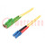 Fiber patch cord; E2/APC,LC/UPC; 3m; Optical fiber: 9/125um; Gold