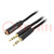 Cable; Jack 3.5mm 3pin plug x2,Jack 3.5mm 4pin socket; 0.3m