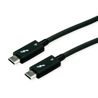 ROLINE Thunderbolt™ 4 Kabel, C-C, ST/ST, 40Gbit/s, 100W, passiv, schwarz, 0,5 m
