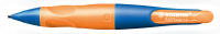 Ergonomischer Druckbleistift STABILO® EASYergo 1.4, 1,4 mm - daher Spitzen nicht notwendig, HB, ultramarinblau/neonorange, Blisterkarte mit 1 Stift + 3 Nachfüllminen (Rechtshänd...