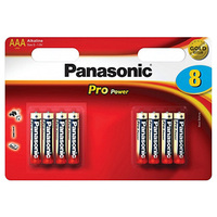 Bateria alkaliczna, AAA (LR03), AAA, 1.5V, Panasonic, blistr, 8-pack, 265949, Pro Power