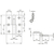 Skizze zu Möbelband Kröpfung B, Zylinderkopf links, 50x40 mm, Messing vernickelt matt