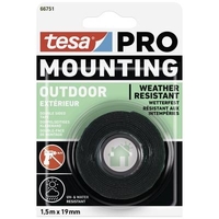 TESA MOUNTING PRO OUTDOOR 66751-00000-00 RUBAN DE MONTAGE TRANSPARENT (L X L) 1.5 M X 19 MM 1 PC(S)