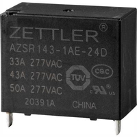 RELAIS DE PUISSANCE ZETTLER ELECTRONICS AZSR143-1AE-24D 24 V/DC 50 A 1 NO (T) 1 PC(S)