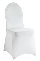 Stretch-Stuhlhusse Grace ohne Aussparung; 40x44x95 cm (BxLxH); weiß
