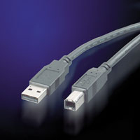 ROLINE USB 2.0 Cable, Type A-B, 0.8 m USB kábel 0,8 M USB A USB B Fekete