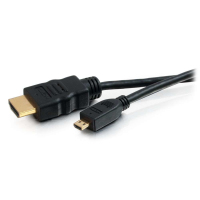 C2G 82026 HDMI-Kabel 0,5 m HDMI Typ A (Standard) HDMI Typ D (Mikrofon) Schwarz