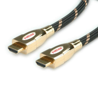 ROLINE 11.88.5691 HDMI-Kabel 2 m HDMI Typ A (Standard) Schwarz, Gold