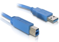 DeLOCK Cable USB3.0 A-B male/male 5m USB-kabel USB A USB B Blauw