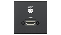 Extron Flex55 SuperPlate 150 socket-outlet HDMI + 3.5mm Black