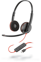 POLY Blackwire C3220 Headset Bedraad Hoofdband Kantoor/callcenter USB Type-C Zwart