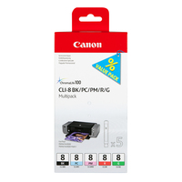 Canon 5 Cartucce d'inchiostro Multipack CLI-8 BK/PC/PM/R/G