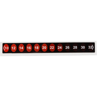 Brady TIL-8-10C-32C self-adhesive label Rectangle Permanent Black, Red 10 pc(s)