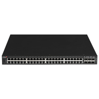 Edimax GS-5654PLX łącza sieciowe Zarządzany Gigabit Ethernet (10/100/1000) Obsługa PoE Czarny