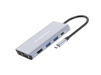 Conceptronic DONN20G 10-in-1 USB 3.2 Gen 1 Dockingstation, HDMI, VGA, USB-A 3.0 x 3, SD, TF/MicroSD, Audio, GbE LAN, 100W USB PD