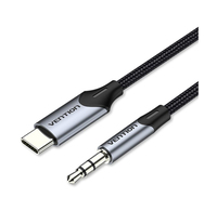 Vention USB-C Male to 3.5MM Male Cable 1M Gray Aluminum Alloy Type