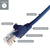 connektgear 15m RJ45 CAT6 UTP Stranded Flush Moulded LS0H Network Cable - 24AWG - Blue