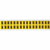 Brady 3420-H self-adhesive label Rectangle Removable Black, Yellow 32 pc(s)