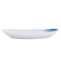 Platte oval coup 38 cm - Form: Simply Coup -, Dekor 79930 Pinselstriche blau -
