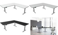 kerkmann Table de bureau assis-debout Move 3 Premium, blanc (71401213)