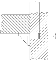 KS-Einsteck-Bodenträger mit Zapfen RAL 9005 5mm