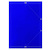 Teczka z gumką DONAU, karton, A4, 400gsm, 3-skrz., niebieska