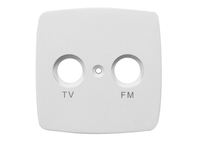 TV & FM Abdeckung aus Kunststoff für den Innenbereich, in weiß