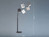 LED Stehlampe mehrflammig Schwarz 5 Lampenschirme Leinen - 180cm groß