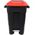 Pedal Operated Wheeled Litter Bin - 120 Litre - Red Lid