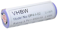 Batteria VHBW per Philips HS8420, 3,7 V, Li-Ion, 650 mAh