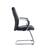 Limoges executive visitors chair - black leather faced